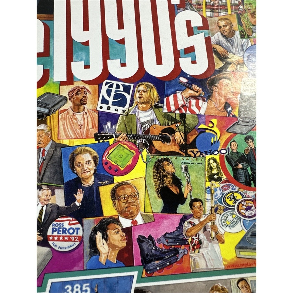 NEW White Mountain Jigsaw Puzzle THE 1990'S Collage 1000 Piece 24X30 Mellett 90s - Picture 15 of 16